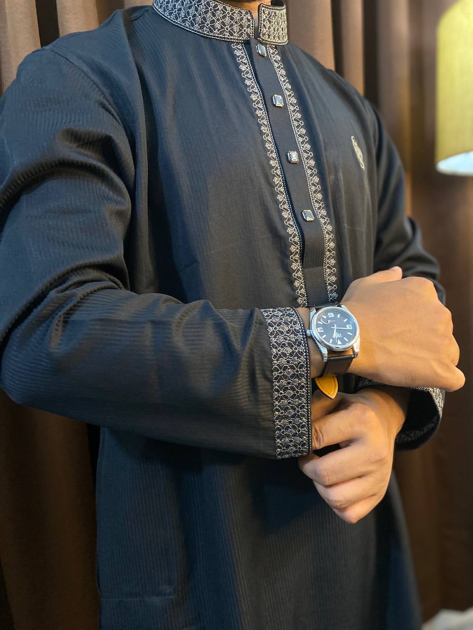Noir Embroidered Panjabi