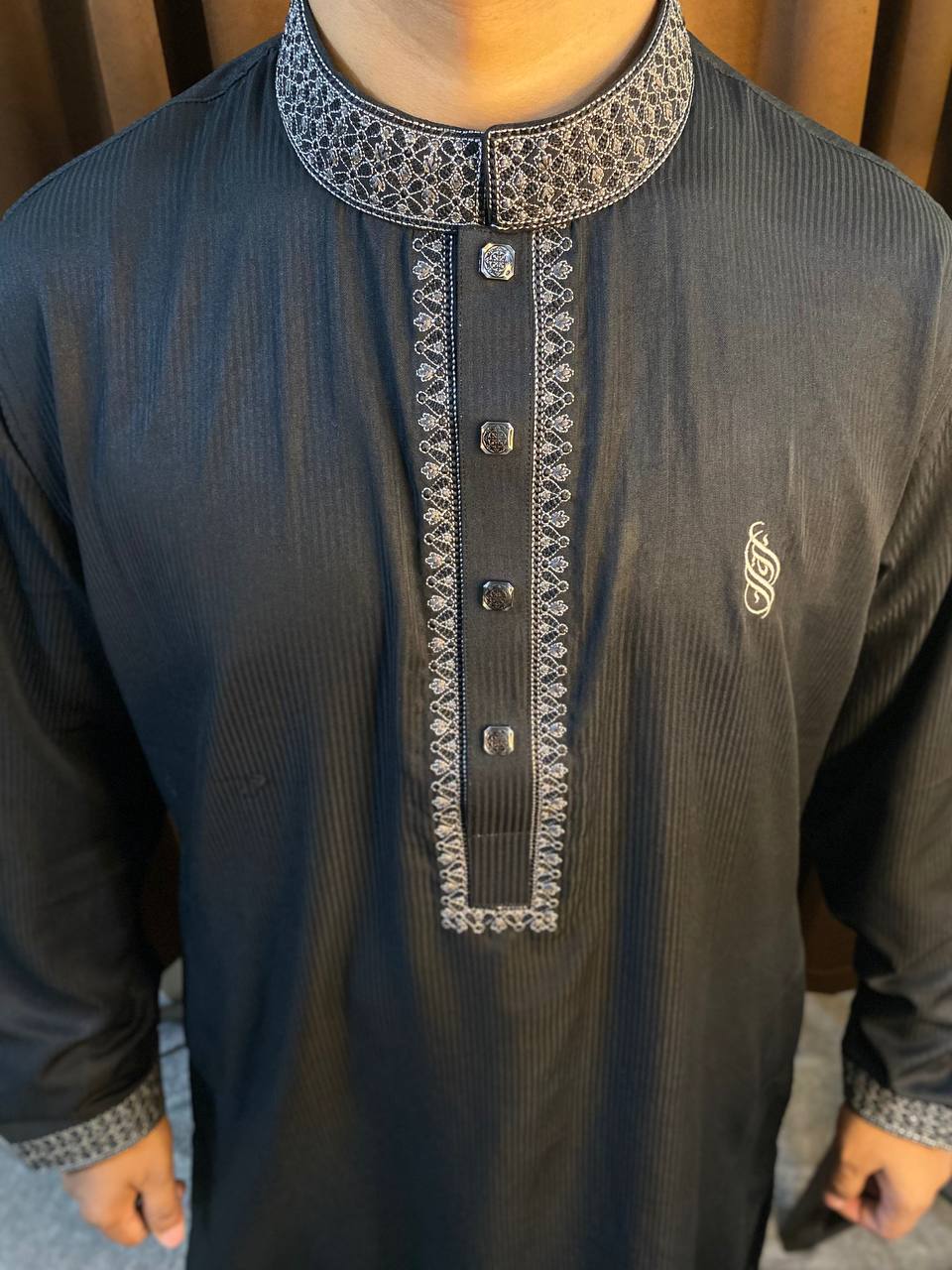Noir Embroidered Panjabi